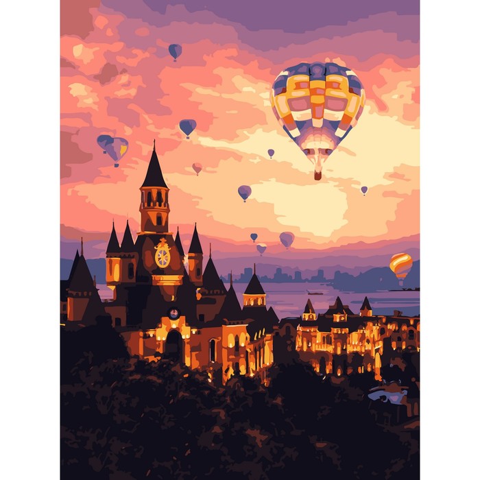 Картина по номерам на картоне «Воздушные шары» 20 × 28,5 см - Фото 1