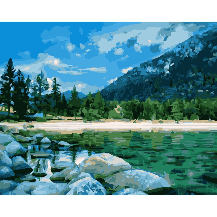 Картина по номерам холст на подрамнике «Озеро Тахо» 40 × 50 см - Фото 1