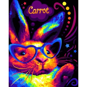 Картина по номерам холст на подрамнике «Радужный кролик» 40 × 50 см