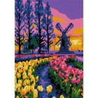 Алмазная мозаика, 21 × 30 см, полное заполнение «Долина тюльпанов» - Фото 1