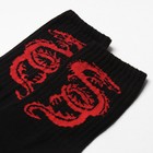 Носки "Красный дракон", цвет черный, размер 23 - Фото 2