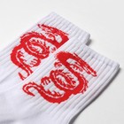 Носки "Красный дракон", цвет белый, размер 25 - Фото 2