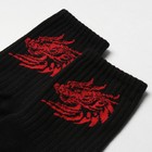 Носки "Дракон", цвет черный/красный, размер 23 - Фото 2