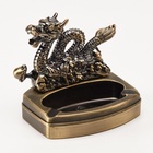 Зажигалка настольная с пепельницей, газовая «Дракон» 11.5×6×10 см - фото 45457143