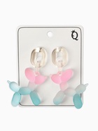 Серьги пластик «Собачка», из воздушного шара, розово-голубые - Фото 4
