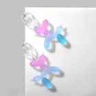 Серьги пластик «Собачка» из воздушного шара, цвет розово-голубой - Фото 6