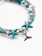 Браслет на ногу «QF. Хвост русалки», L=25 см + удлинитель 5 см, белый, голубой в серебре - Фото 3