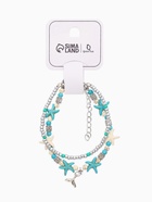 Браслет на ногу «Морской» хвостик, цвет бело-голубой в серебре, 25 см + удлинитель 5 см - Фото 7