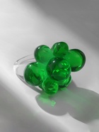 Кольцо пластиковое «Молекулы», зелёное, 17 размер - Фото 3