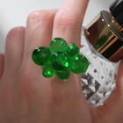Кольцо «Молекулы», цвет зелёный, 17 размер - фото 7004631