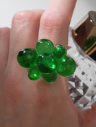 Кольцо пластиковое «Молекулы», зелёное, 17 размер - Фото 2