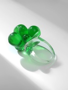 Кольцо пластиковое «Молекулы», зелёное, 17 размер - Фото 4