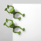 Серьги «Лягушка», цвет зелёный - фото 7004651