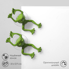 Серьги "Лягушка", цвет зелёный - фото 2887084