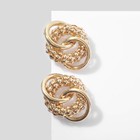 Серьги металл «Конго-кольца», цвет золото - Фото 4