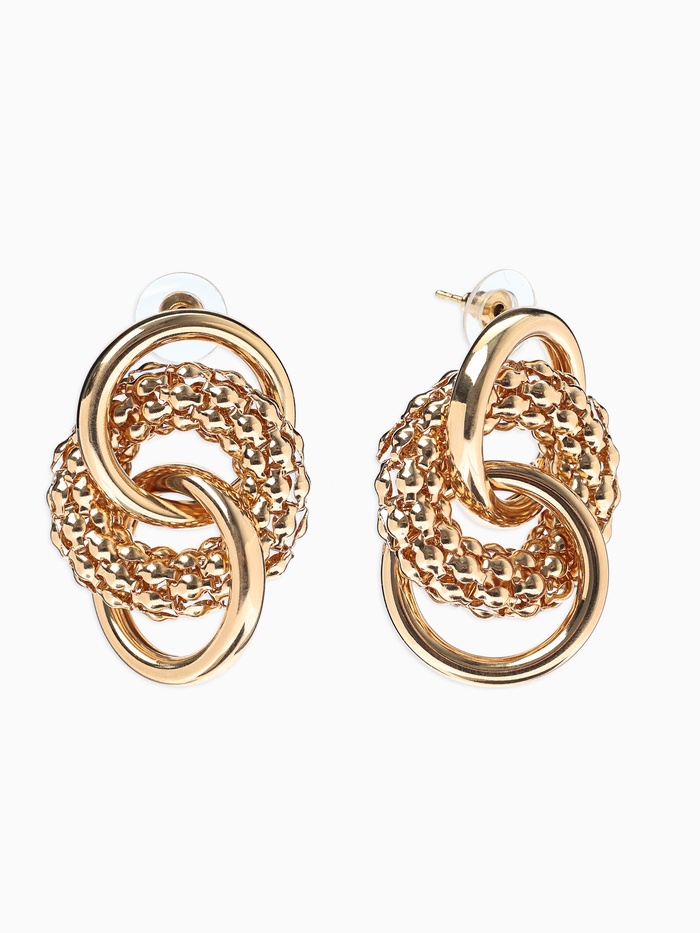 Серьги металл «Конго-кольца», цвет золото