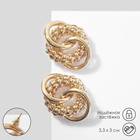 Серьги металл «Конго-кольца», цвет золото - Фото 2