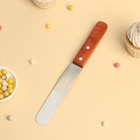 Кондитерская лопатка - палетка, 26×2.7 см, рабочая часть 14.5 см, нержавеющая сталь, коричневая - Фото 2