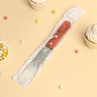 Кондитерская лопатка - палетка, 26×2.7 см, рабочая часть 14.5 см, нержавеющая сталь, коричневая - Фото 4