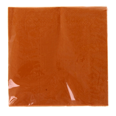 Салфетки бумажные (набор 20 шт.) 33×33 см Однотонные, оранжевый