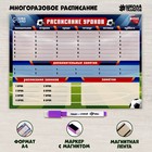 Расписание уроков «Футбольный матч» А4, многоразовое магнитное с маркером - фото 10686124