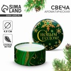 Свеча ароматическая «С Новым годом!», аромат еловые ветки, диаметр 4.8 см - Фото 1