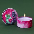Новогодняя свеча в железной банке «Все сбудется», аромат сирень, диам. 4,8 см - фото 24678959