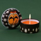 Новогодняя свеча в железной банке «Дракончик», аромат мандарин,  диам. 4,8 см - фото 10686201