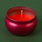 Свеча в цветной жестяной банке «Малиновое чудо», аромат малина, 6 х 6 х 4 см - Фото 3