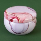 Ароматическая свеча в банке «Розовый мрамор», аромат карамель, 6 х 6 х 4 см. - фото 7030810
