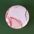 Ароматическая свеча в банке «Розовый мрамор», аромат карамель, 6 х 6 х 4 см. - Фото 4