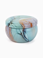 Свеча ароматическая новогодняя «Голубой мрамор», аромат еловые шишки, 6×4 см - Фото 2