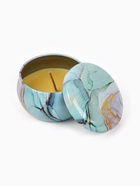 Свеча ароматическая новогодняя «Голубой мрамор», аромат еловые шишки, 6×4 см - Фото 3