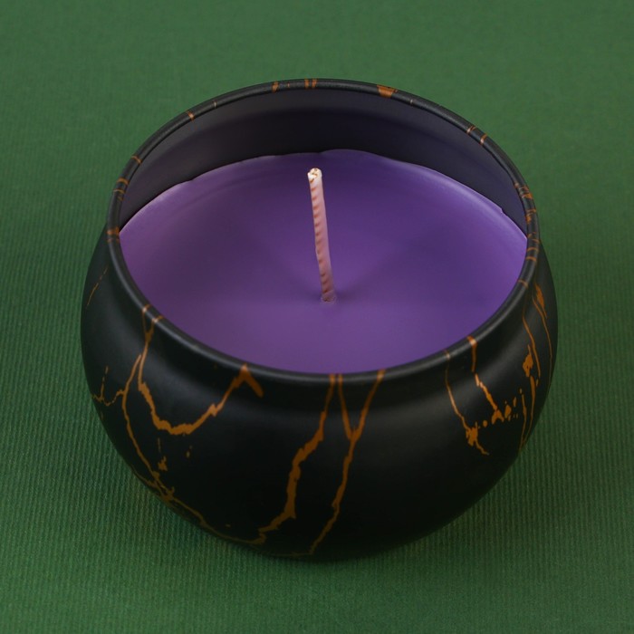 Свеча интерьерная в жестяной баночке "Роскошного года", аромат ваниль, 7 х 7 х 5 см