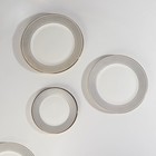 Набор тарелок фарфоровых Royal, 3 предмета: d=18/23/25,5 см, цвет белый - Фото 6