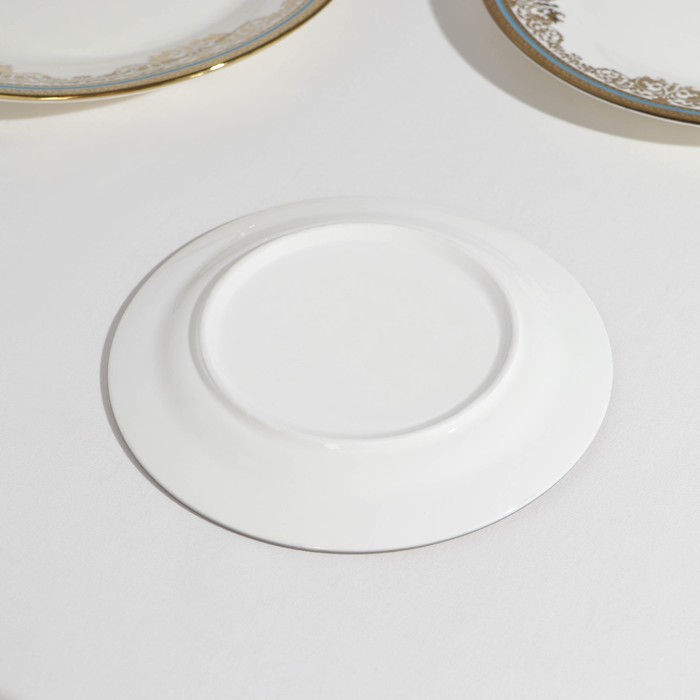 Набор тарелок фарфоровых Royal, 3 предмета: d=18/23/25,7 см, цвет белый - фото 1909242932