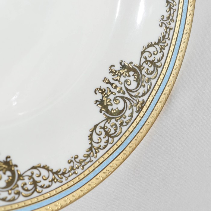 Набор тарелок фарфоровых Royal, 3 предмета: d=18/23/25,7 см, цвет белый - фото 1909242931