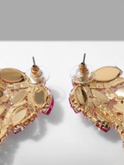 Серьги висячие со стразами «Мэджик» капли и водопад, цвет розовый в золоте, 14 см - Фото 3