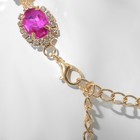 Колье «Бурлеск» овалы, цвет бело-розовый в золоте, 30 см - Фото 2