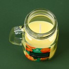 Ароматическая свеча новогодняя в банке «Цитрусовое настроение», мандарин, 7×8.5×5 см - Фото 6