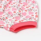 Комплект (майка,трусы на подгузник) детский, цвет белый/кошки, рост 80 см - фото 25374451