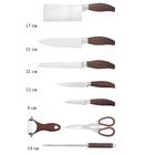 Набор ножей Lenardi, на подставке, 9 предметов - Фото 3