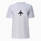 Футболка женская «самолёт», цвет белый, размер 48 - фото 25276103