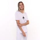 Футболка женская «самолёт», цвет белый, размер 52 - фото 24997693