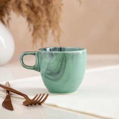 Чашка "Одесса", зелёная, керамика, 0.2 л