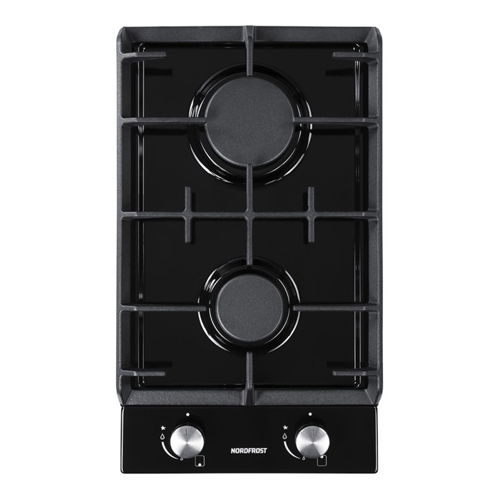 Варочная поверхность NORDFROST HS 3022 B, газовая, 2 конфорка, чёрный - Фото 1