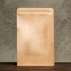 Пакет Zip - lock, крафт, с плоским дном, прямоугольное окно, 16×26 см - Фото 3