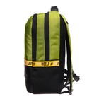 Рюкзак молодёжный 43 х 29 х 15 см, Grizzly, эргономичная спинка, отделение для ноутбука, чёрный/зелёный - фото 9852729