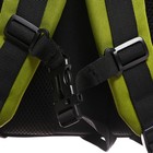 Рюкзак молодёжный 43 х 29 х 15 см, Grizzly, эргономичная спинка, отделение для ноутбука, чёрный/зелёный - Фото 8