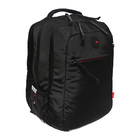 Рюкзак молодёжный 39 х 26 х 19 см, Grizzly, эргономичная спинка, отделение для ноутбука, чёрный/красный - фото 9827985